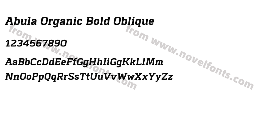 Abula Organic Bold ObliquePreview