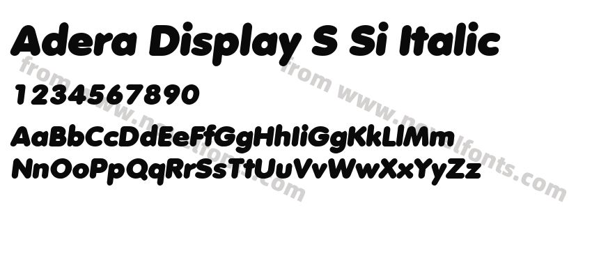 Adera Display S Si ItalicPreview