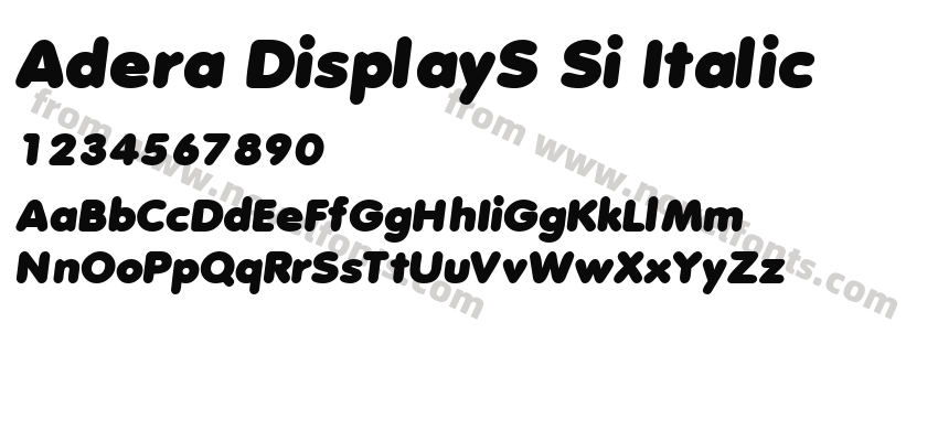 Adera DisplayS Si ItalicPreview