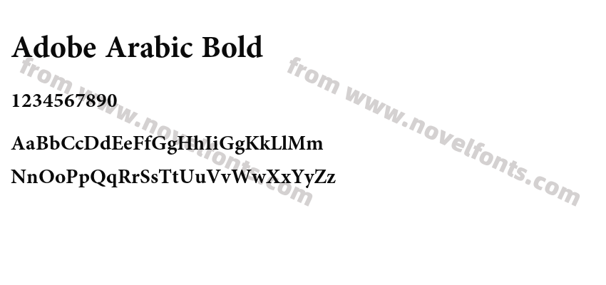 Adobe Arabic BoldPreview