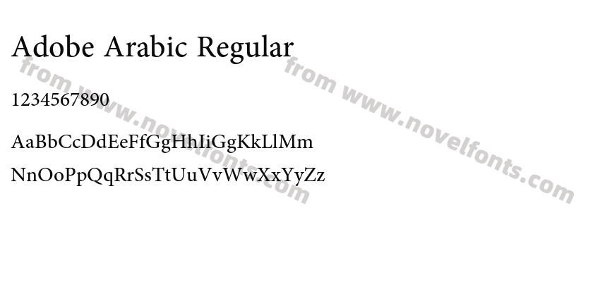 Adobe Arabic RegularPreview