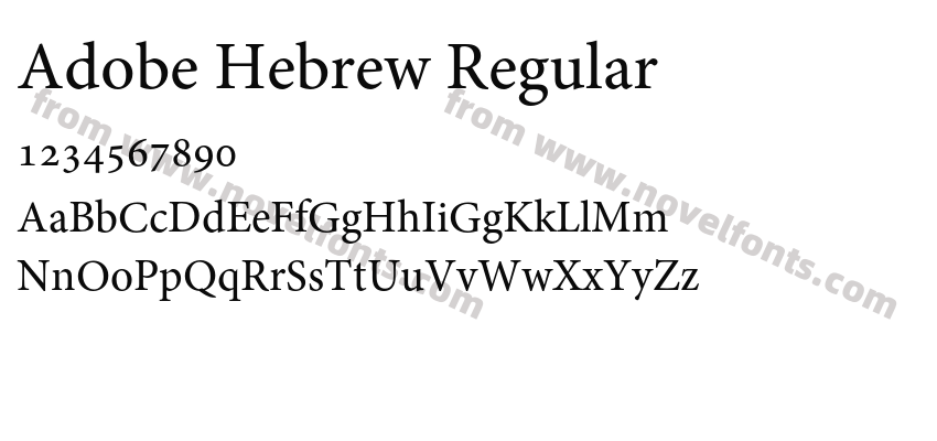 Adobe Hebrew RegularPreview