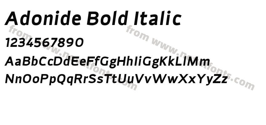 Adonide Bold ItalicPreview