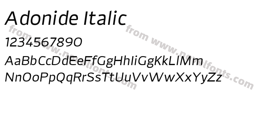 Adonide ItalicPreview