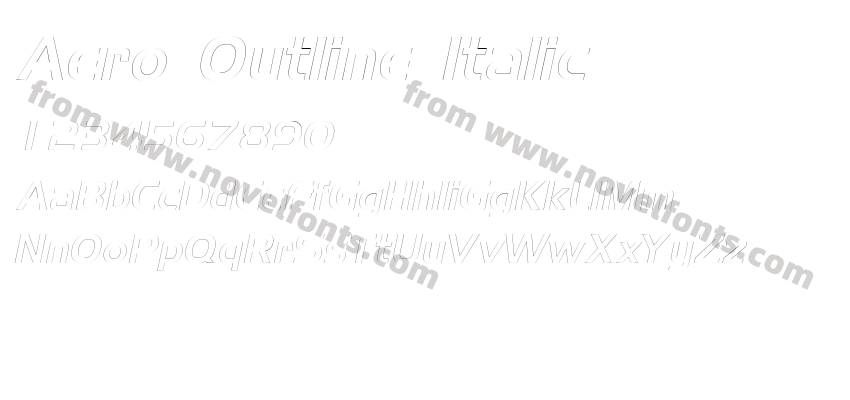 Aero Outline ItalicPreview