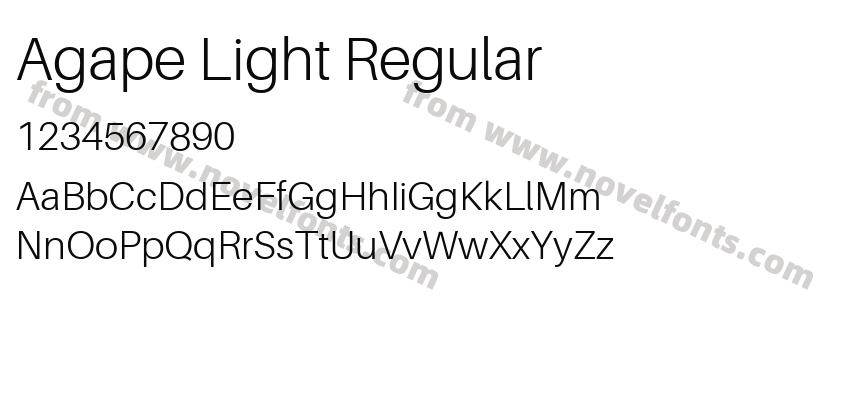 Agape Light RegularPreview