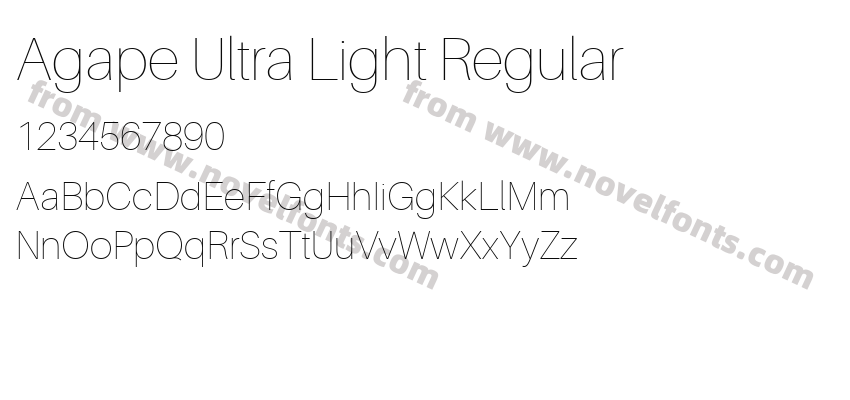 Agape Ultra Light RegularPreview