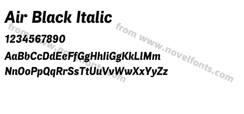Air Black ItalicPreview