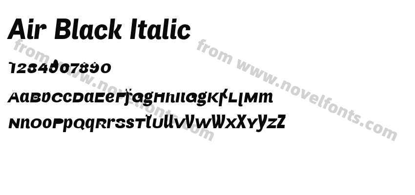 Air Black ItalicPreview