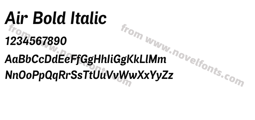 Air Bold ItalicPreview