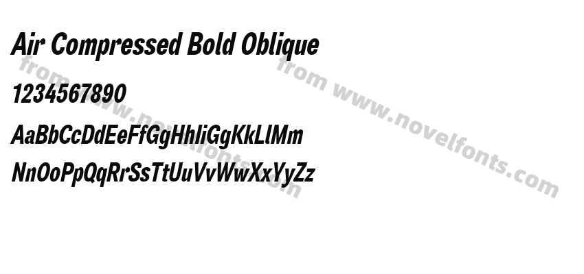 Air Compressed Bold ObliquePreview