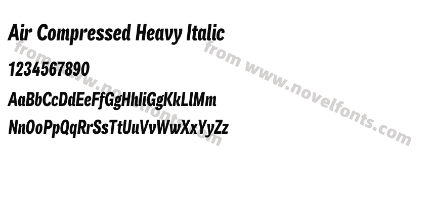 Air Compressed Heavy ItalicPreview