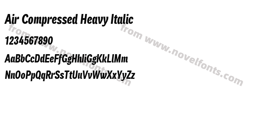 Air Compressed Heavy ItalicPreview