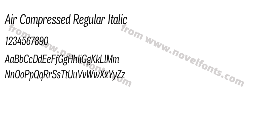 Air Compressed Regular ItalicPreview
