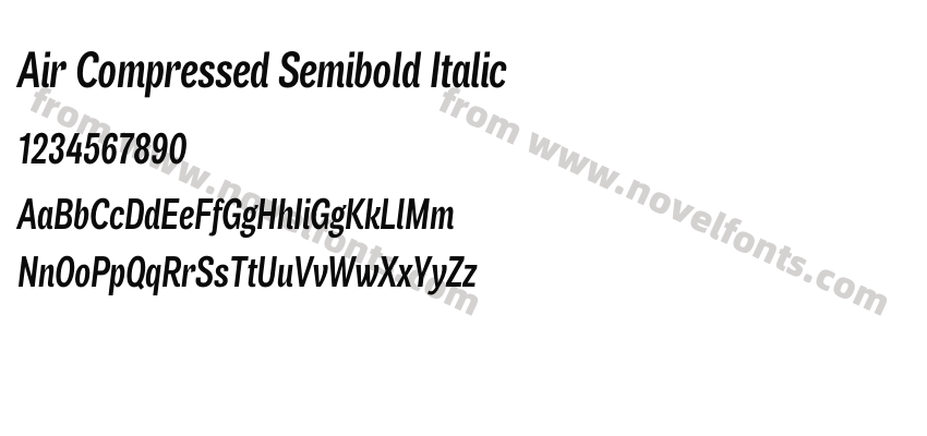 Air Compressed Semibold ItalicPreview