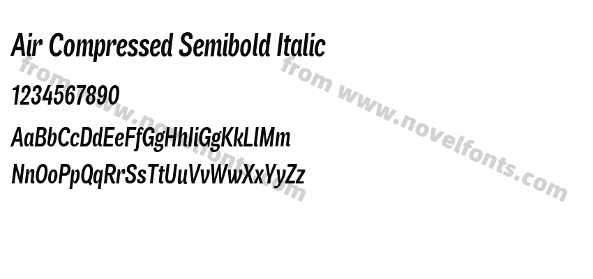 Air Compressed Semibold ItalicPreview