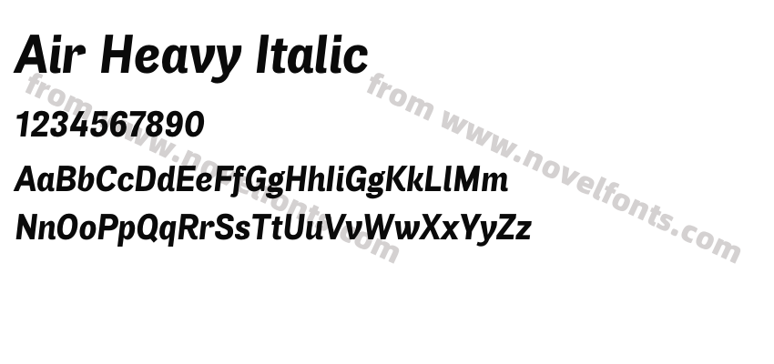 Air Heavy ItalicPreview