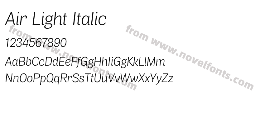 Air Light ItalicPreview
