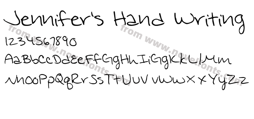 Jennifer's Hand WritingPreview