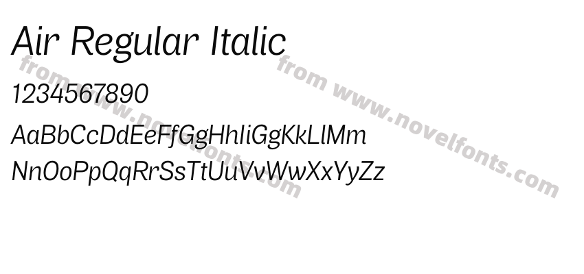 Air Regular ItalicPreview