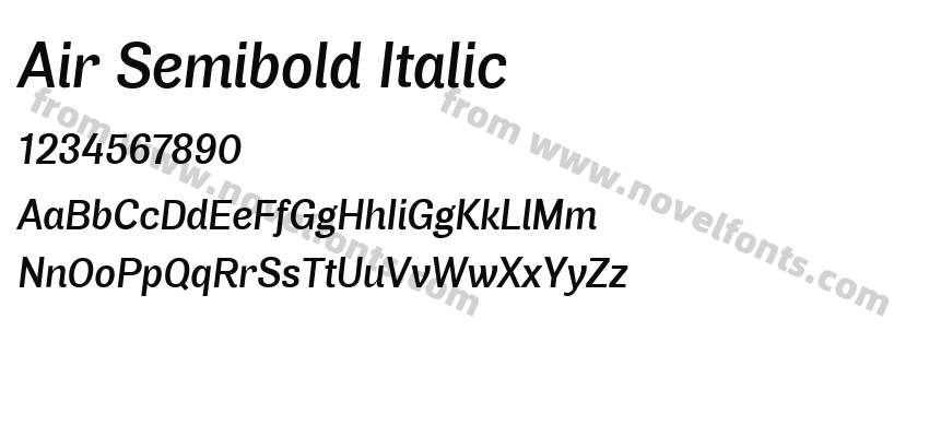 Air Semibold ItalicPreview
