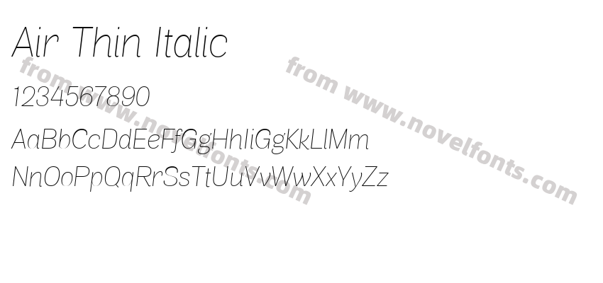 Air Thin ItalicPreview