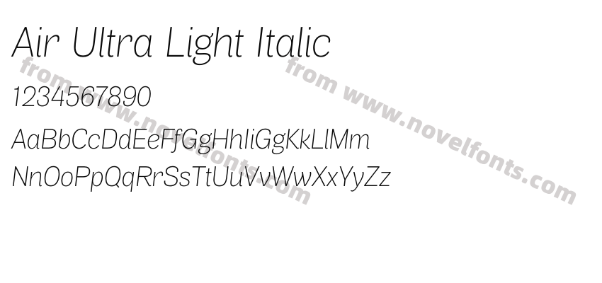 Air Ultra Light ItalicPreview