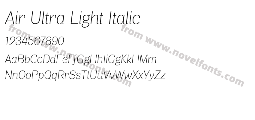 Air Ultra Light ItalicPreview