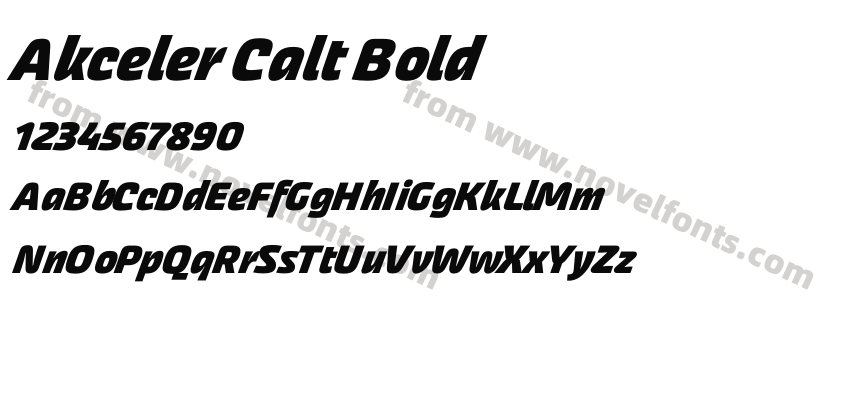 Akceler Calt BoldPreview