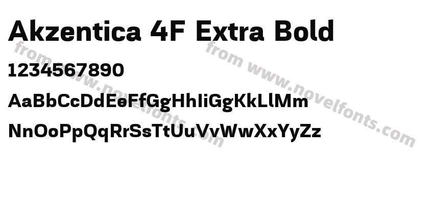 Akzentica 4F Extra BoldPreview