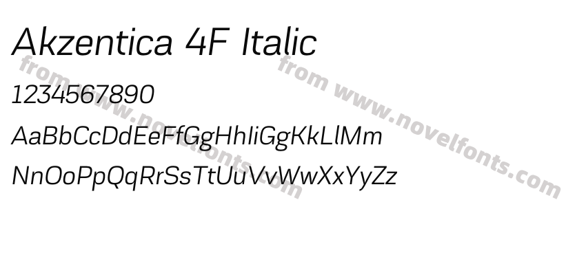 Akzentica 4F ItalicPreview