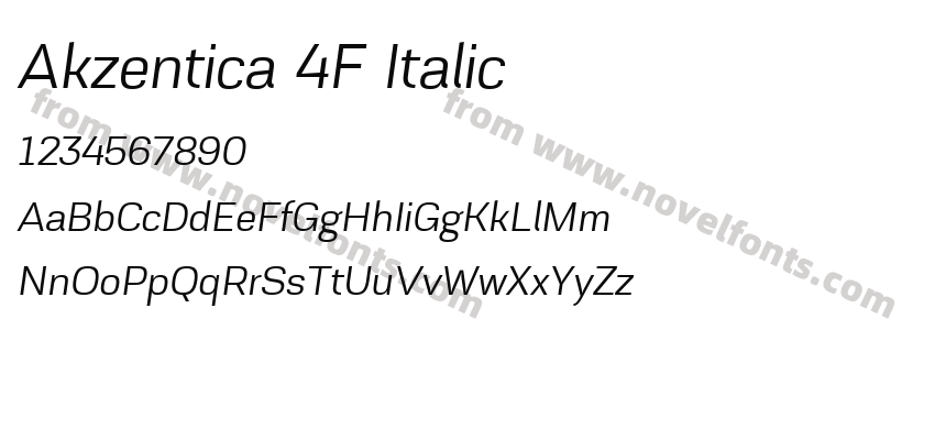 Akzentica 4F ItalicPreview