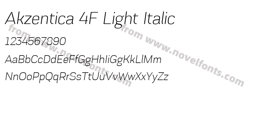 Akzentica 4F Light ItalicPreview