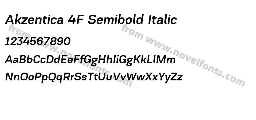 Akzentica 4F Semibold ItalicPreview