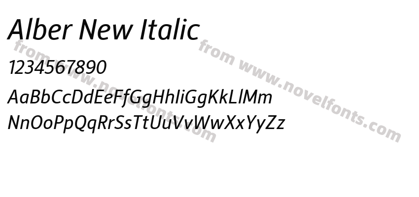 Alber New ItalicPreview