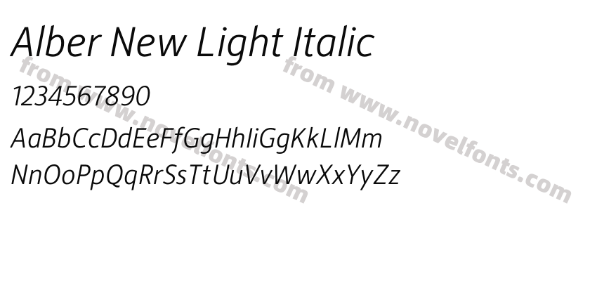 Alber New Light ItalicPreview