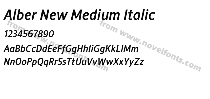 Alber New Medium ItalicPreview
