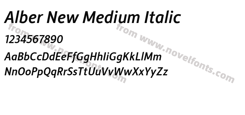 Alber New Medium ItalicPreview