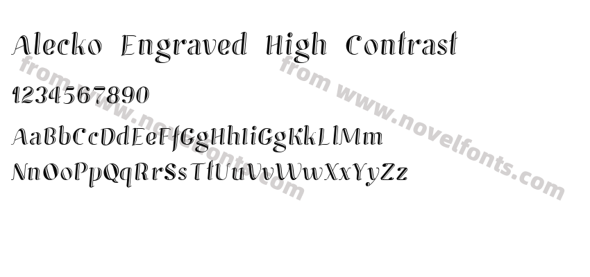 Alecko Engraved High ContrastPreview