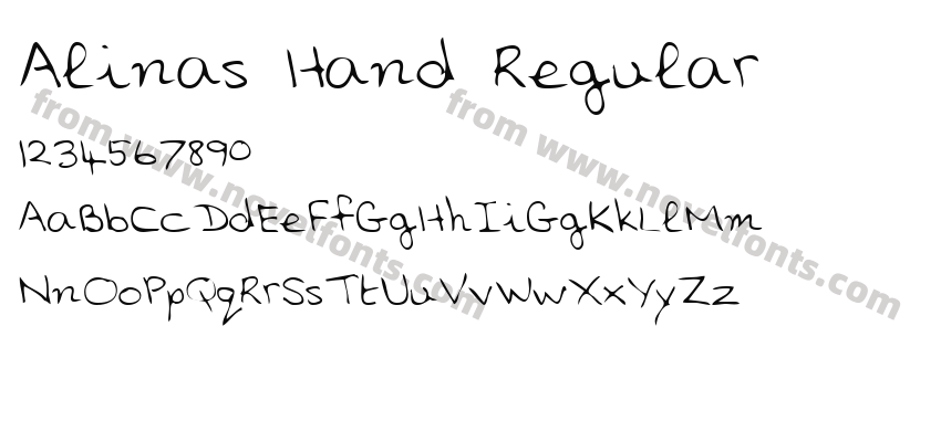 Alinas Hand RegularPreview