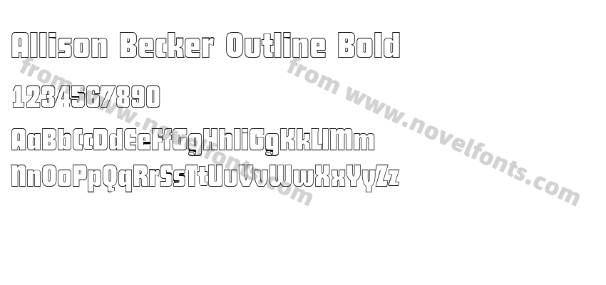 Allison Becker Outline BoldPreview