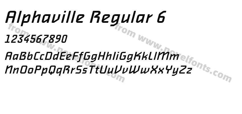 Alphaville Regular 6Preview