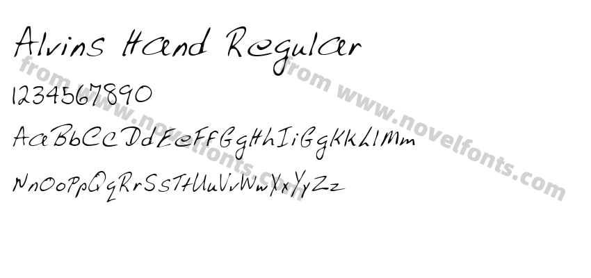 Alvins Hand RegularPreview