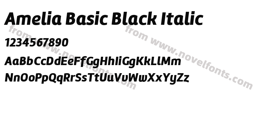 Amelia Basic Black ItalicPreview