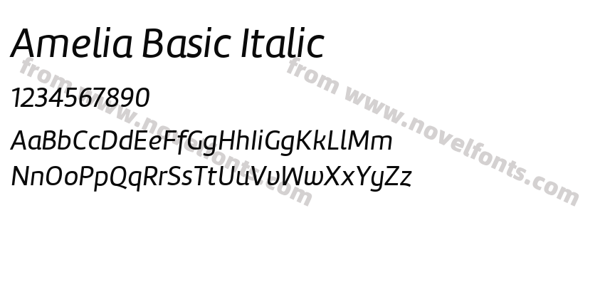 Amelia Basic ItalicPreview