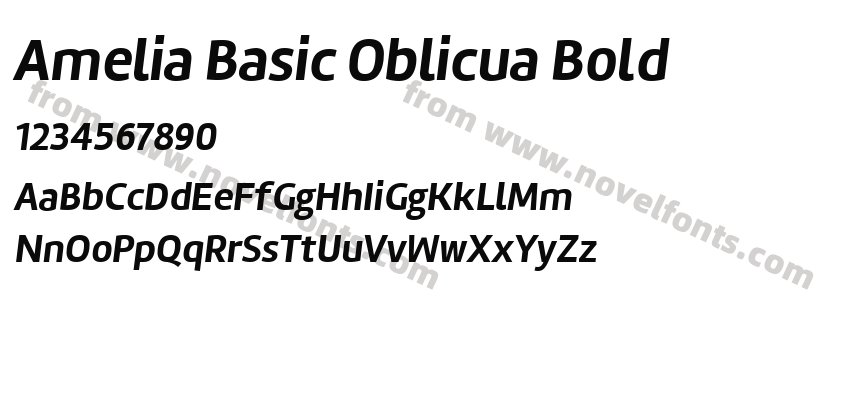Amelia Basic Oblicua BoldPreview
