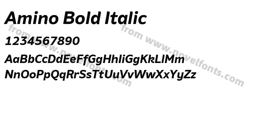 Amino Bold ItalicPreview