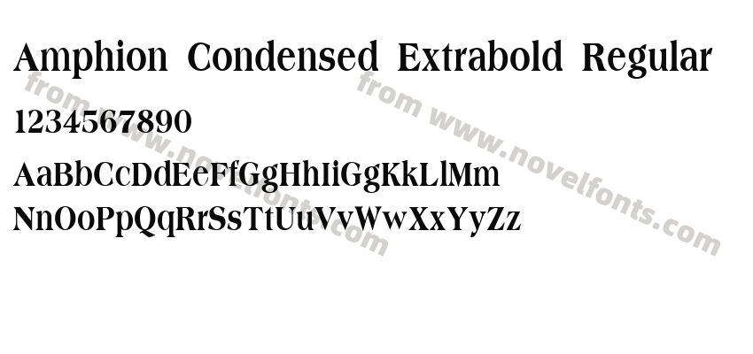 Amphion Condensed Extrabold RegularPreview