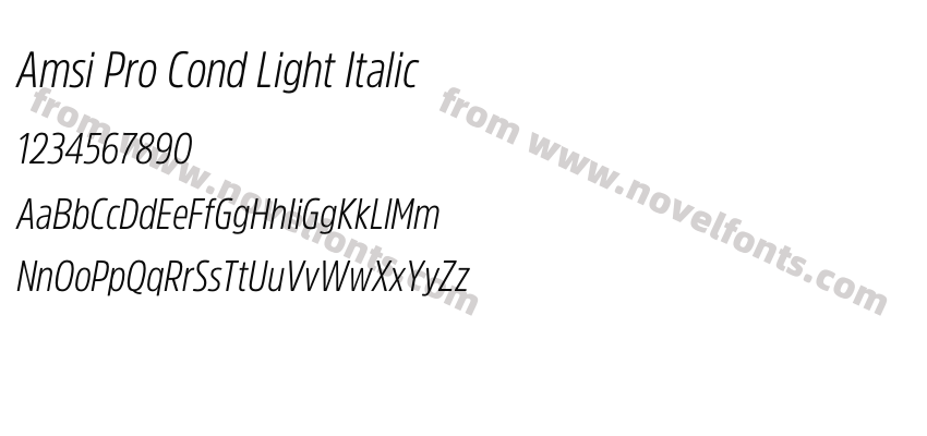 Amsi Pro Cond Light ItalicPreview