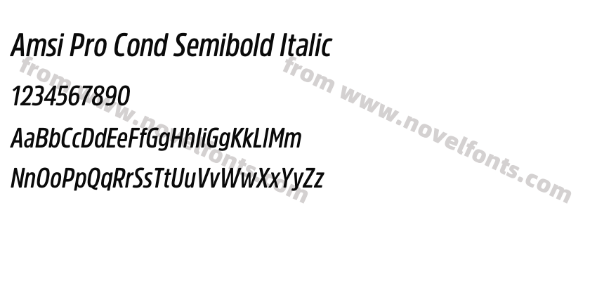 Amsi Pro Cond Semibold ItalicPreview